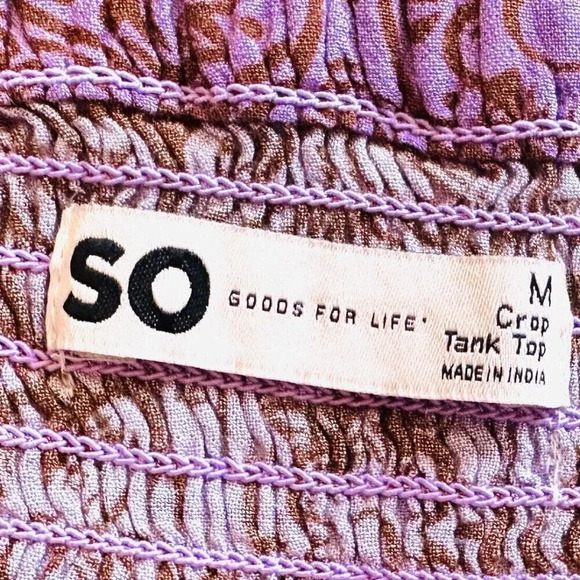 NWT SO GOODS FOR LIFE Juniors Sleeveless Straps Pullover Crop Tank Top Size M - Picture 9 of 10
